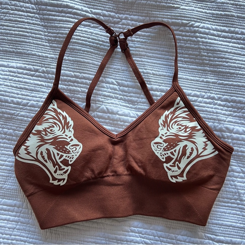 Darc Sport Dual Everson Brown Size Small Sports Bra EUC
